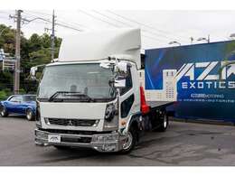 2025y　三菱ファイター　極東開発工業　フラトップZERO2　アルコアホイール　メッキパーツ架装　4t車　風防　6速MT　ウィンチ　クラリオン製バックカメラ　ナチュラルホワイト