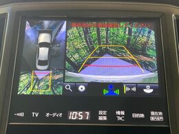 【パノラミックビューモニター】専用のカメラにより、上から見下ろしたような視点で360度クルマの周囲を確認することができます☆死角部分も確認しやすく、狭い場所での切り返しや駐車もスムーズに行えます。