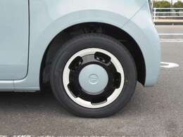 14インチスチールホイール+カラードフルホイールキャップです♪