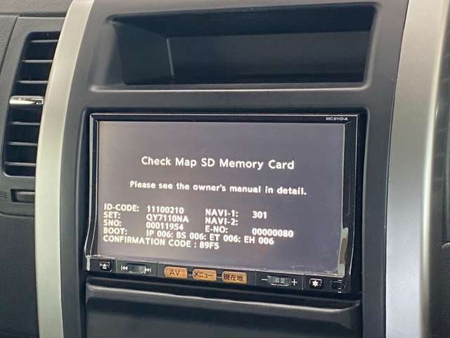純正7インチナビ/型式【MC311D-A】/フルセグTV/Bluetooth/バックモニター/FM/AMラジオ