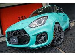 ポルシェミントグリーン全塗装/ダウンサスZSS/エンケイホイールPF03/ゲートスポイラー/キャリパー塗装/8インチナビ/タイヤ/新品/後期/車検整備付/カラー22Rです★