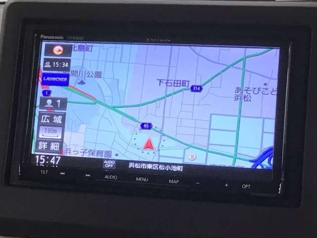 社外ナビ搭載です。知らない道も安心ですね！