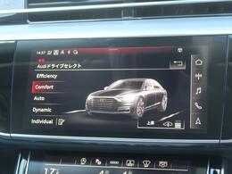 Audiドライブセレクト『サスペンション、パワーステアリング、エンジン、トランスミッションなどの特性をスイッチ一つで切り替え可能！ドライバーの好みに合わせてドライブを楽しんでいただけます。』