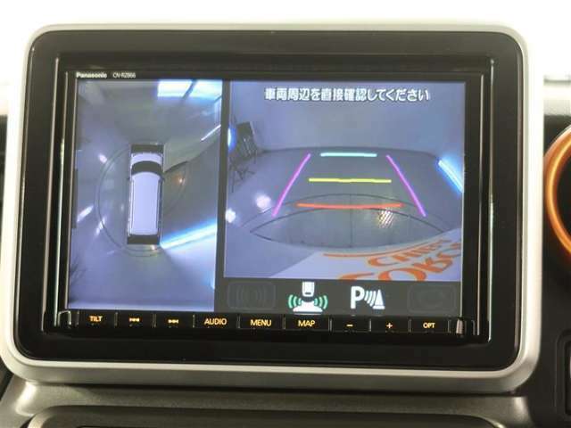 バックガイドモニターで、後方を確認しながら安心して駐車することができます。運転初心者も熟練者も必須の機能ですよ！