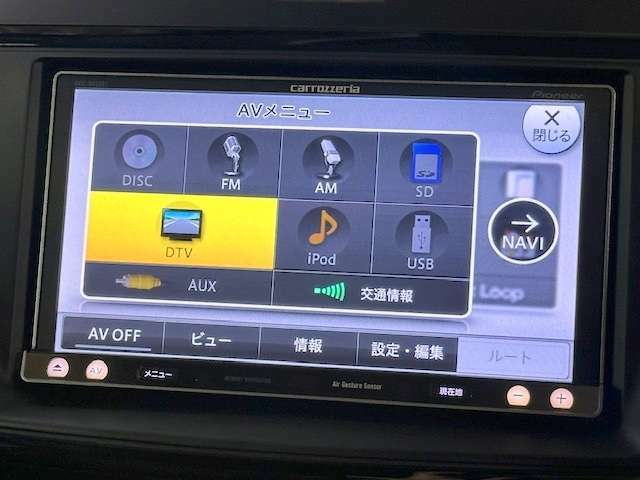 社外メモリナビ付き！DVD再生、フルセグTV、バックモニターと装備が充実しております！