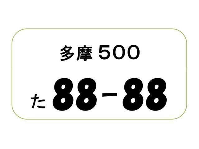 Aプラン画像：ナンバープレートの4ケタの数字をお好きな数字が選べます。