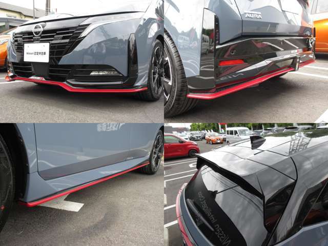 NISMO専用グリル、フロントバンパー、リヤバンパー、サイドシルプロテクター、ルーフスポイラーなど多数装備されております！