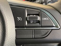 【クルーズコントロール】高速道路もラクラク走行。アクセルを離しても一定速度で走行ができ、長距離運転時の負担を軽減！加速・減速も簡単なスイッチ操作で調整できます。