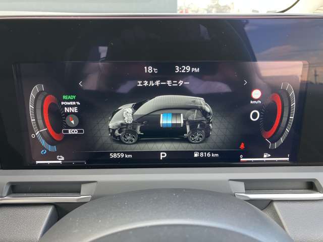 視認性のいい大型スピードメーター