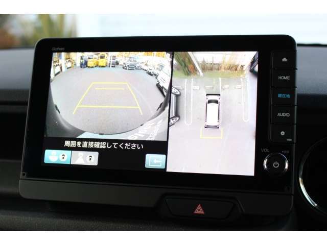 車の周囲の状況をカメラ映像で合成し、360度ビューを実現したマルチビューカメラ。