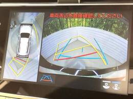 【パノラミックビューモニター】専用のカメラにより、上から見下ろしたような視点で360度クルマの周囲を確認することができます☆死角部分も確認しやすく、狭い場所での切り返しや駐車もスムーズに行えます。
