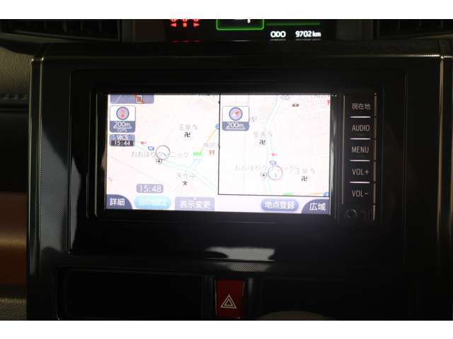 【ディーラーオプション】7インチメモリーナビ（NSCD-W66）装着※フルセグTV・Bluetoothオーディオ＆ハンズフリー通話対応・DVD＆CD再生・SD録音機能