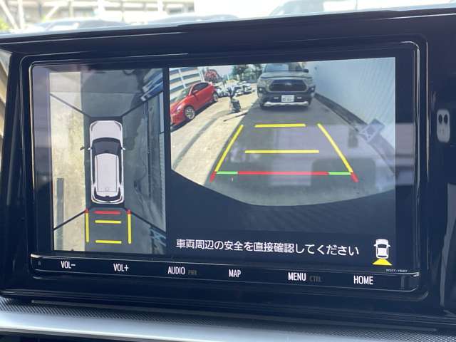 ◆純正コネクトナビ◆【パノラミックビューモニター】クルマを真上から見下ろした視点で駐車をサポートします！クルマの斜め後ろや真横など、いち早く障害物に気が付くことができます。