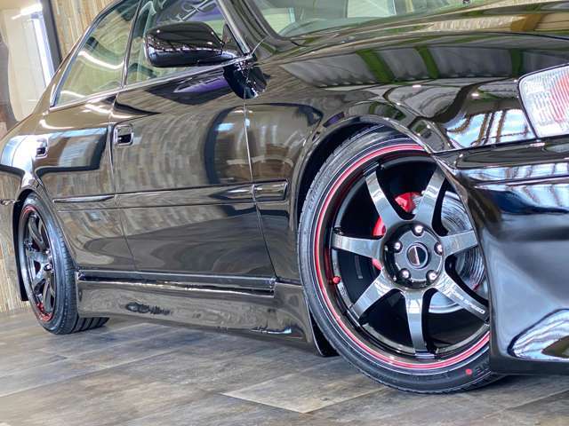 ☆新品フルタップ車高調☆新品クロススピードCR7　18インチアルミホイール　新品タイヤ☆