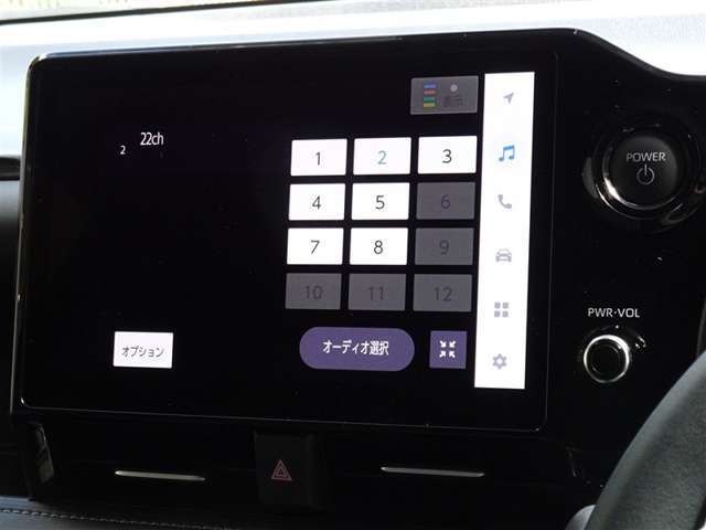 地デジ対応、フルセグデジタルTV放送が視聴できます。