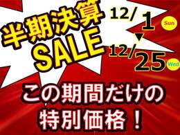 ☆12月25日までの　特・別・価・格！！☆是非この期間に！