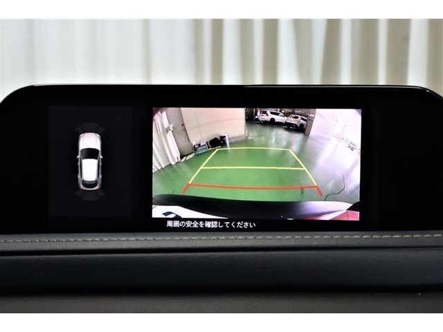 ガイドラインで車両間隔をつかみやすくなっています。バック時に見ずらい場所や狭い駐車場で便利です♪