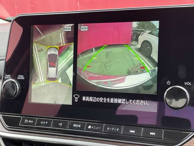 アラウンドビューモニターは車庫入れの強い味方となってくれます。上から車を見下ろすように視ることで、駐車場枠内にビシッと真っ直ぐ停めれます！☆一度使ったらわかって頂けます☆