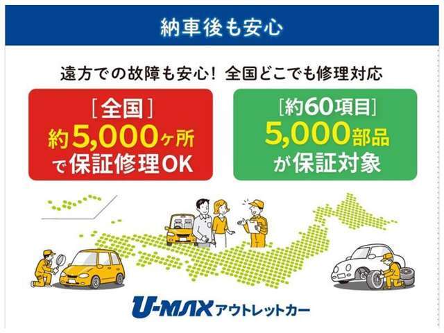 トヨタの全国保証です、安心してお使いください