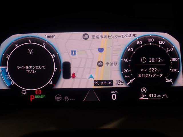 デジタルメータークラスターを装備、ナビ画面も表示可能！！