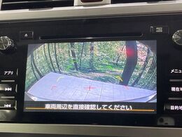 【バックカメラ】駐車時に後方がリアルタイム映像で確認できます。大型商業施設や立体駐車場での駐車時や、夜間のバック時に大活躍！運転スキルに関わらず、今や必須となった装備のひとつです！