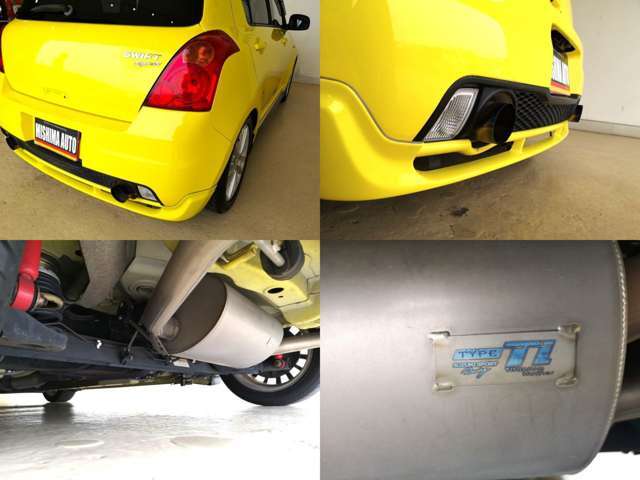 SUZUKIスポーツ　エアロパーツ前後　2本出しチタンマフラーキット　センス良く仕上がってます◎　マフラーは錆も問題無し　サウンドも丁度良いです