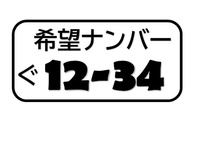 Bプラン画像：希望ナンバーを取得するパックです。お好きな数字・思い出の数字をお客様の愛車にも！※一部取得出来ないナンバーもございます。※人気の数字等は、抽選になることがございます。ご了承ください。ご当地、字光式別途