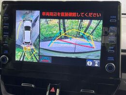 【パノラミックビューモニター】専用のカメラにより、上から見下ろしたような視点で360度クルマの周囲を確認することができます☆死角部分も確認しやすく、狭い場所での切り返しや駐車もスムーズに行えます。