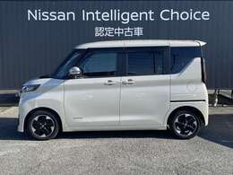 ルークスの横からの画像です。当店は全車　整備・保証付なので安心してご検討頂けます。次の画像でもお待ちしております。