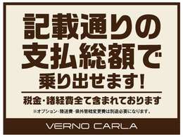 掲載通りの支払総額で乗り出せます。※オプション・陸送費用・県外管轄変更費用は別途必要になります。