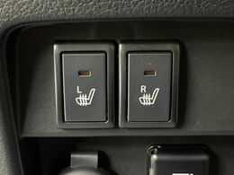 【シートヒーター】寒い日に重宝するシートヒーター！エアコンより早く温まってくれるので寒がりの人も安心ですね♪エアコンの温風は乾燥するから苦手、という方にもをおすすめです。