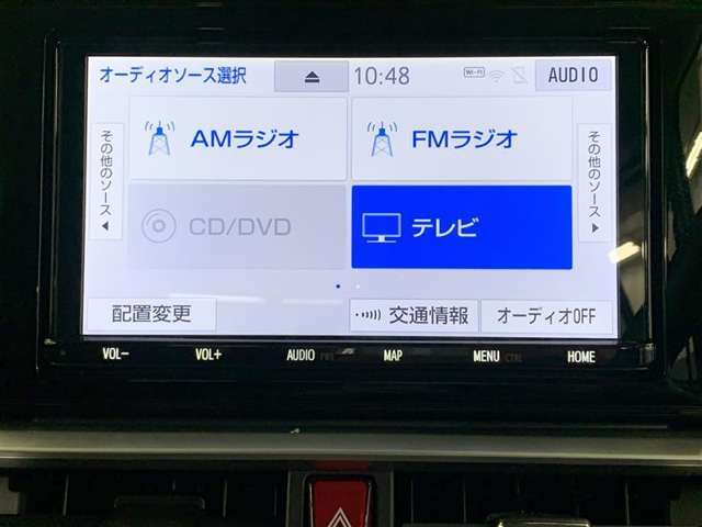 フルセグテレビ、DVD、CD、ブルートゥースオーディオなどが楽しめます。詳しくは販売店スタッフまでおたずねください