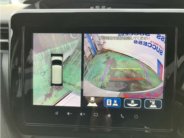 【バックカメラ】駐車時に後方が映像で見れます。お買い物などでの駐車時や、夜間のバック時に大活躍！運転スキルに関わらず、今や必須となった装備のひとつです！