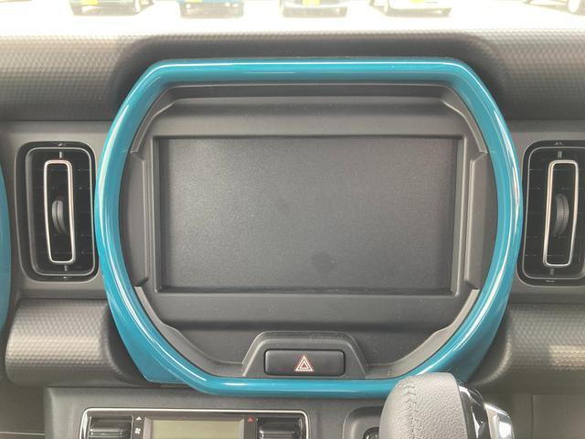 ナビやオーディオは車両によってついていない場合がございます。追加したい、新しいものに交換したいとご要望がございましたらスズキ純正アクセサリーカタログにてご案内いたします。