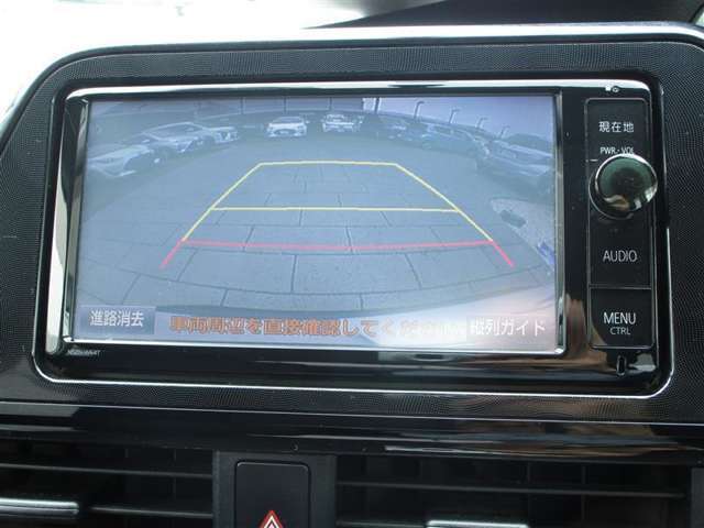 バックガイドモニターで、後方を確認しながら安心して駐車することができます。運転初心者も熟練者も必須の機能ですよ！