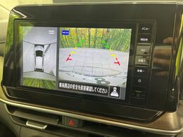【アラウンドビューモニター】専用のカメラにより、上から見下ろしたような視点で360度クルマの周囲を確認することができます☆死角部分も確認しやすく、狭い場所での切り返しや駐車もスムーズに行えます。