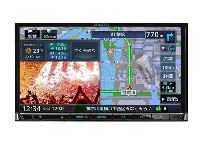 Aプラン画像：【Aプラン　＋9万円】　（KENWOOD　MDV-D710）　最新7インチメモリーナビ☆　フルセグTV/CD/DVD/Bluetooth/SD録音＆再生☆　音声認識機能☆　USB/HDMI入力（配線別売）☆