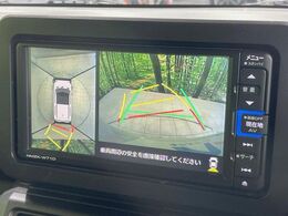 【パノラマモニター】専用のカメラにより、上から見下ろしたような視点で360度クルマの周囲を確認することができます☆死角部分も確認しやすく、狭い場所での切り返しや駐車もスムーズに行えます。