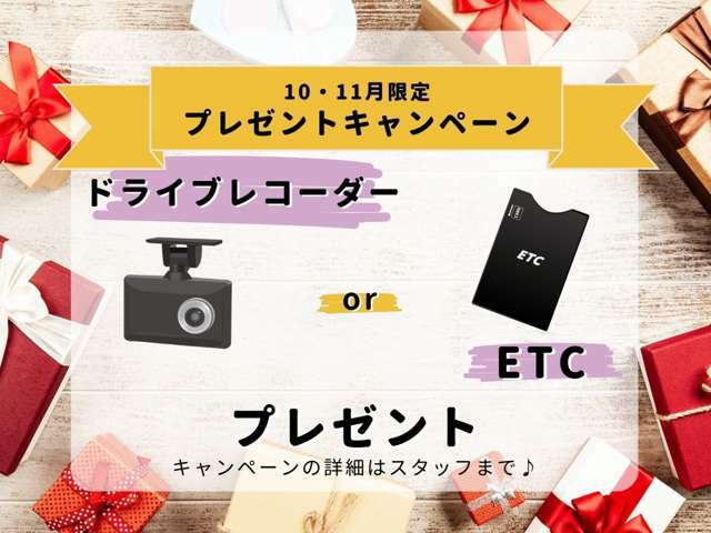 期間限定です！「プレゼント企画を見た」、で、全車に無料サービス！！当社は工賃まで無料でお付けいたします♪