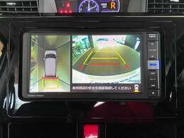 全方位モニタ-搭載☆　4方のカメラで真上から見たように、モニターで確認ができる装備です！　車周辺の安全確認や、障害物も確認ができるので、駐車のしやすさだけでなく、事故防止にも役立ちます☆