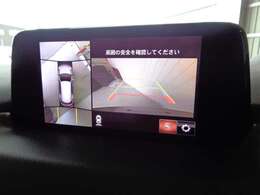360°カメラモニター付きです。ワイドに表示され確認しやすいです。