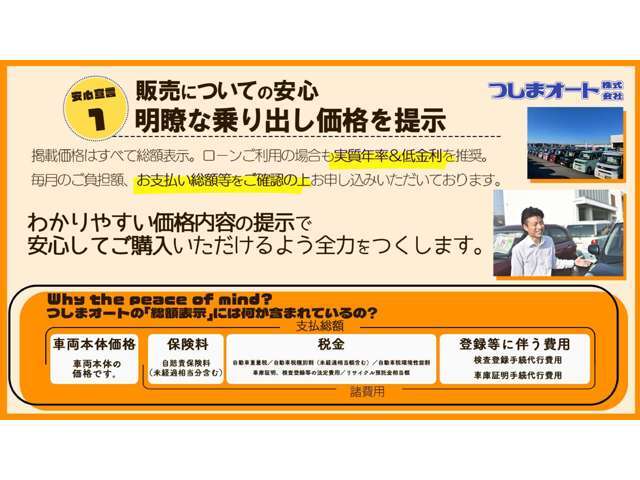 分かりやすい価格をご提示させていただきます。ご不明点があれば必ず細かくご説明しお客様の不安を解消致します！