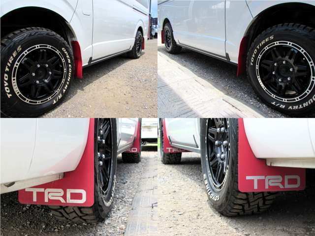 【5型2.8ディーゼル4WD寒冷地】スーパーGL　パール　TSS衝突軽減　TRDスポーツバケットシート＆バンパーガード＆赤マッドフラップ　カロッツェリアBtオーディオフルセグナビ