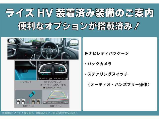 オーディオレス車の為、バックカメラ、ステアリングスイッチを使用する際は別途でご用意が必要になります。