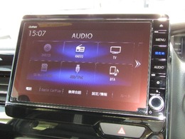 ナビゲーションはギャザズ8インチメモリーナビ（VXU-217NBi）を装着しております。AM、FM、CD、DVD再生、Bluetooth、音楽録音再生、フルセグTVがご使用いただけます。