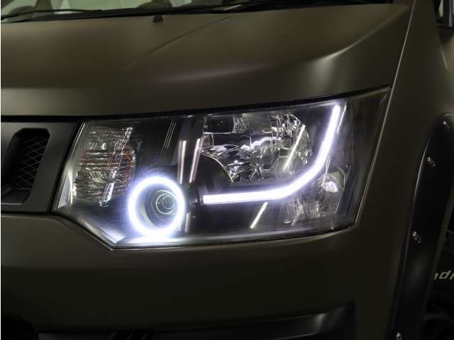 イカリングライトを起点にファイバーLEDを配置したオリジナルカスタムライトになります。