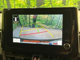 【バックカメラ】駐車時に後方がリアルタイム映像で確認できます。大型商業施設や立体駐車場での駐車時や、夜間のバック時に大活躍！運転スキルに関わらず、今や必須となった装備のひとつです！