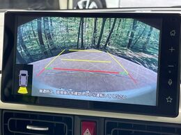 【バックカメラ】駐車時に後方がリアルタイム映像で確認できます。大型商業施設や立体駐車場での駐車時や、夜間のバック時に大活躍！運転スキルに関わらず、今や必須となった装備のひとつです！