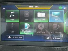 CD＆DVD再生、地デジTV、FM＆AM視聴、Bluetooth対応になっており、多機能ですよ♪素敵な音楽で楽しいドライブを★