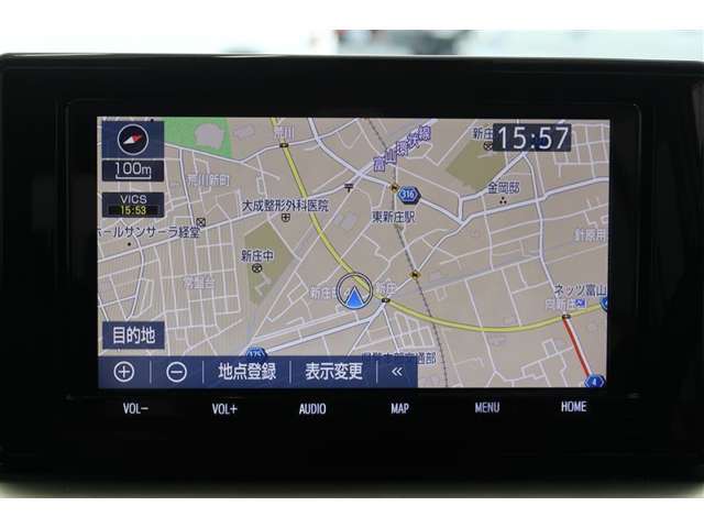 【9インチメモリーナビ】　フルセグTV、DVD再生、音楽メモリー、Bluetooth接続等、充実のオーディオ性能です！大きな画面で地図も見やすく、映像もキレイです♪